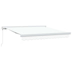 Einziehbare Markise Weiß 300 x 250 cm Stoff und Metall