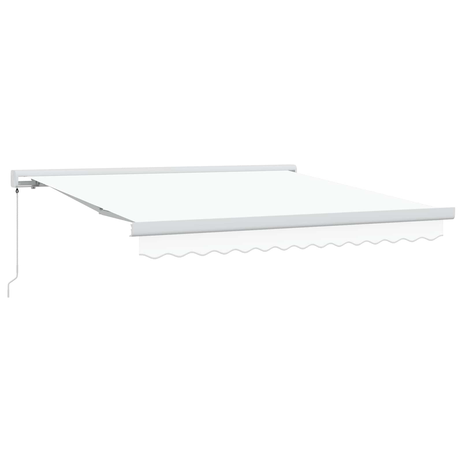 Einziehbare Markise Weiß 300 x 250 cm Stoff und Metall