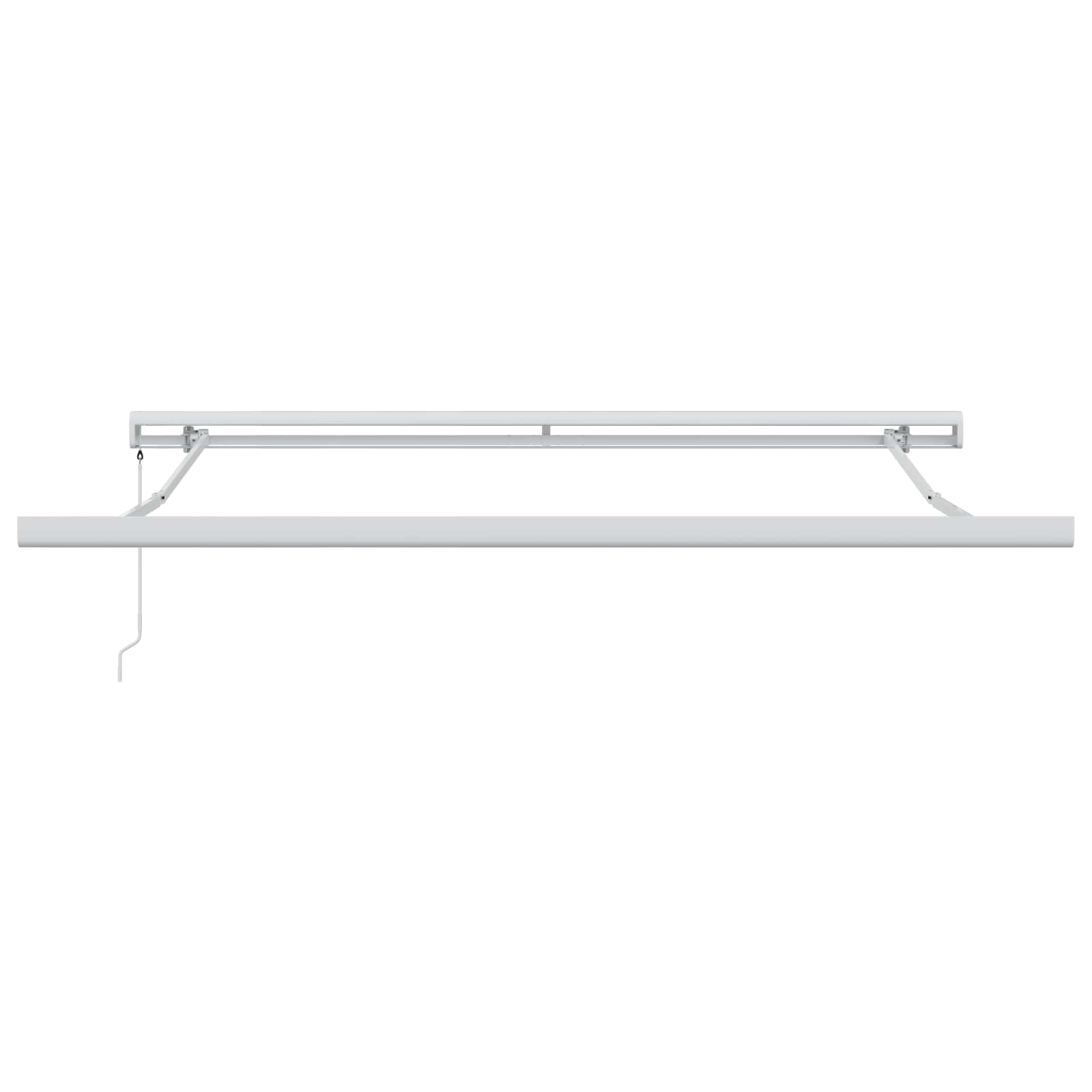 Einziehbare Markise Weiß 300 x 250 cm Stoff und Metall
