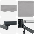 Markise Hellgrau 300 x 250 x 165 cm Polyester