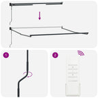 Markise Hellgrau 300 x 250 x 165 cm Polyester
