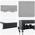 Markise Hellgrau 300 x 250 x 165 cm Polyester und Aluminium