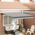 Markise Hellgrau 300 x 250 x 165 cm Polyester und Aluminium