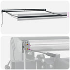 Markise Hellgrau 300 x 250 x 165 cm Polyester und Aluminium