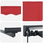 Markisenrahmen Rot 300 x 250 cm Polyester mit PU-Beschichtung