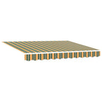 Einziehbare Markise Grün und Gelb 300 x 250 cm Stoff und Stahl
