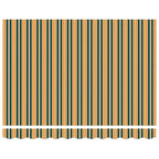 Einziehbare Markise Grün und Gelb 300 x 250 cm Stoff und Stahl
