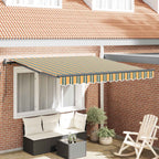 Einziehbare Markise Grün und Gelb 300 x 250 cm