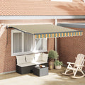 Markisenstoff Grün und Gelb 300 x 250 cm Polyester