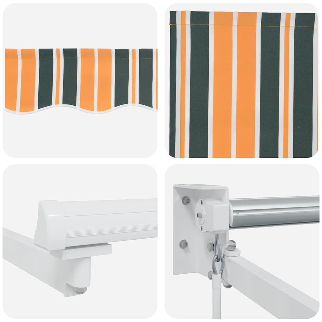 Markise Grün und Gelb 300 x 250 x 165 cm Polyester