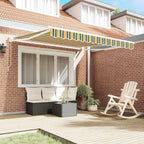 Markise Grün und Gelb 300 x 250 x 165 cm Polyester