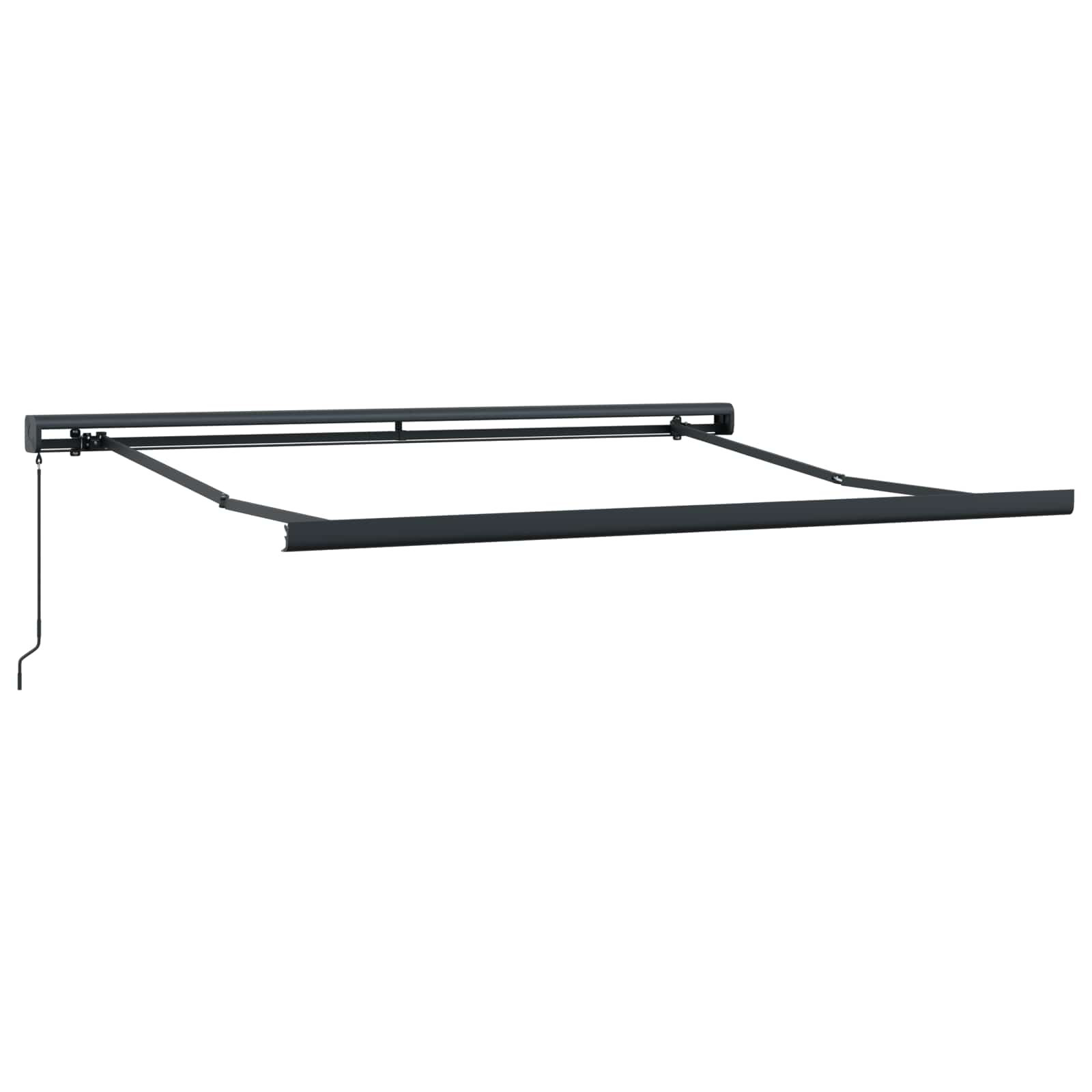 Einziehbare Markise Grün und Gelb 300 x 250 cm Stoff und Metall