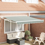 Markise Grün und Weiß 300 x 250 x 165 cm Polyester