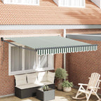 Markise Grün und Weiß 300 x 250 x 165 cm Polyester