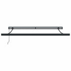 Einziehbare Markise Grün und Weiß 300 x 250 cm Stoff und Metall
