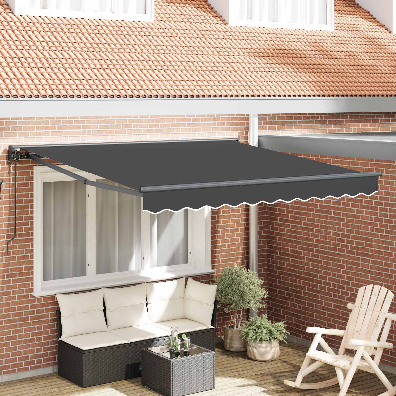 Markisenrahmen Anthrazit 350 x 250 cm
