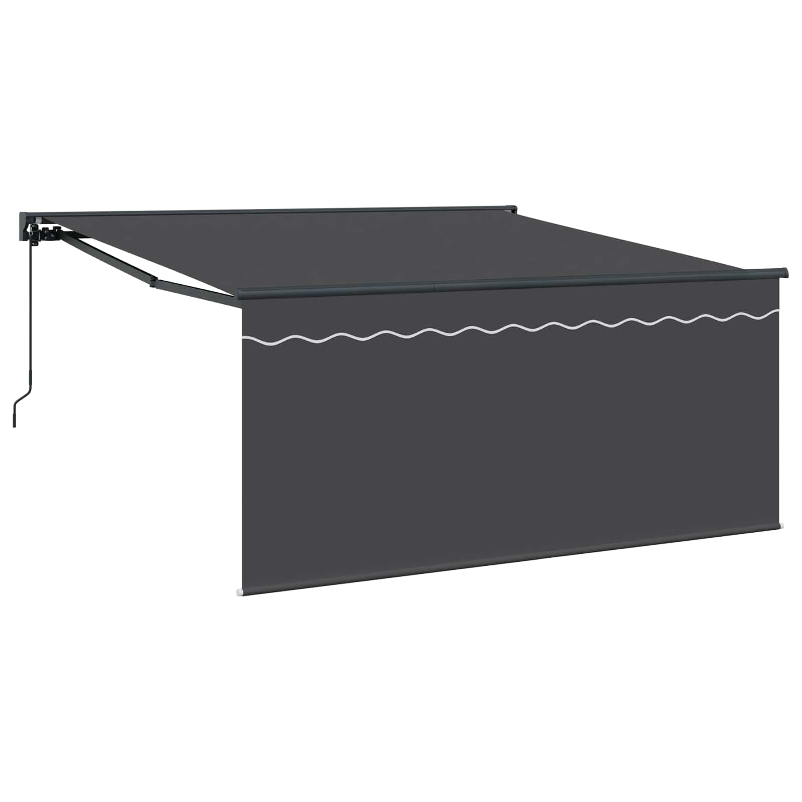 Einziehbare Markise Anthrazit 350 x 250 cm