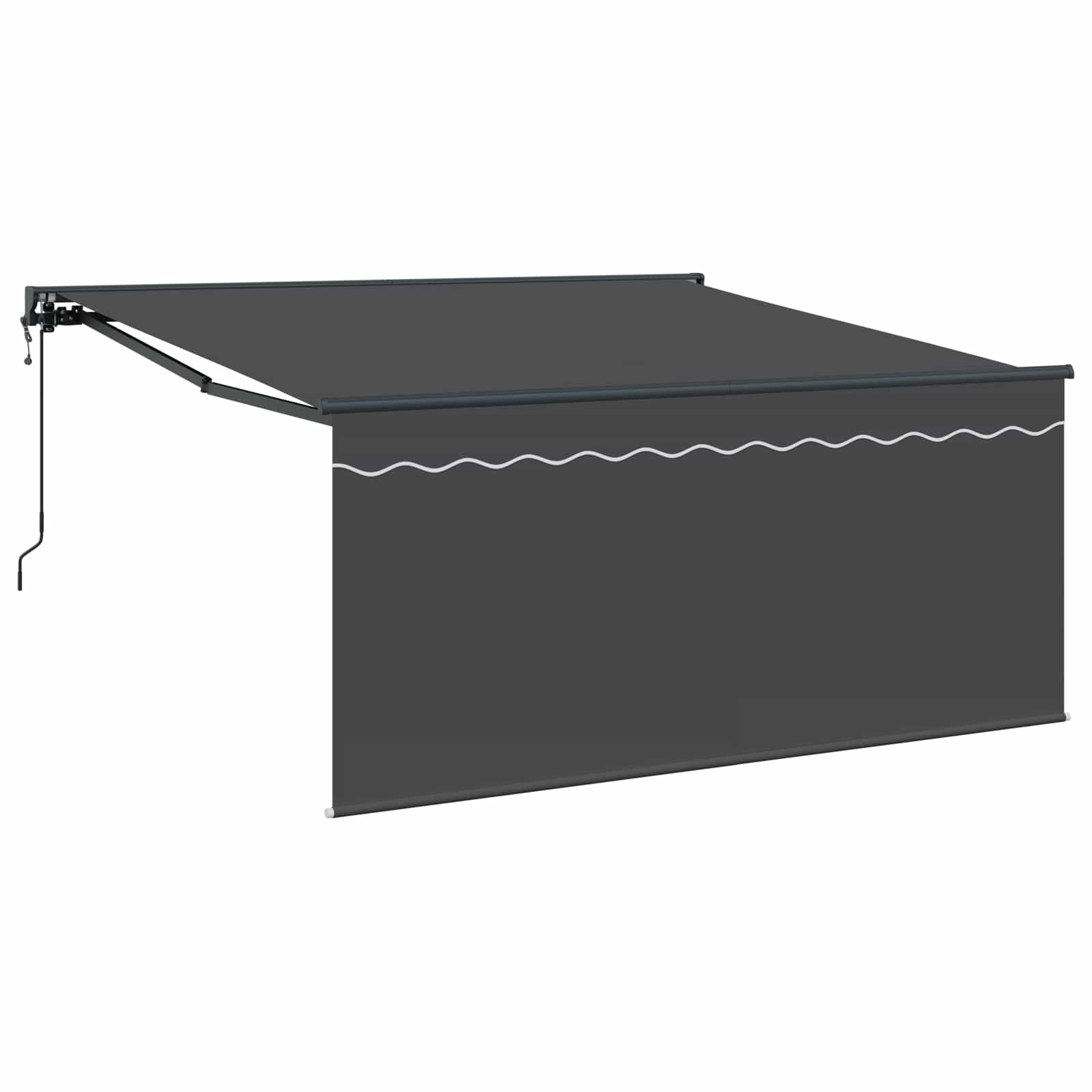 Einziehbare Markise Anthrazit 350 x 250 cm