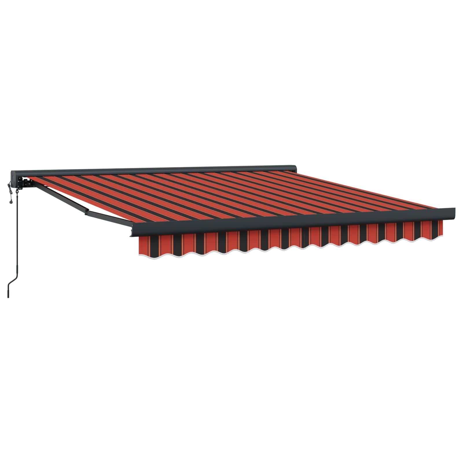 Markise Rot und Schwarz 350 x 250 x 165 cm