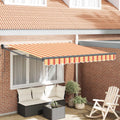 Markise Gelb und Orange 350 x 250 x 165 cm Polyester