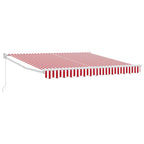 Einziehbare Markise Rot und Weiß 350 x 250 cm