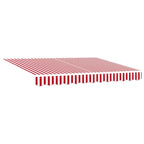 Einziehbare Markise Rot und Weiß 350 x 250 cm