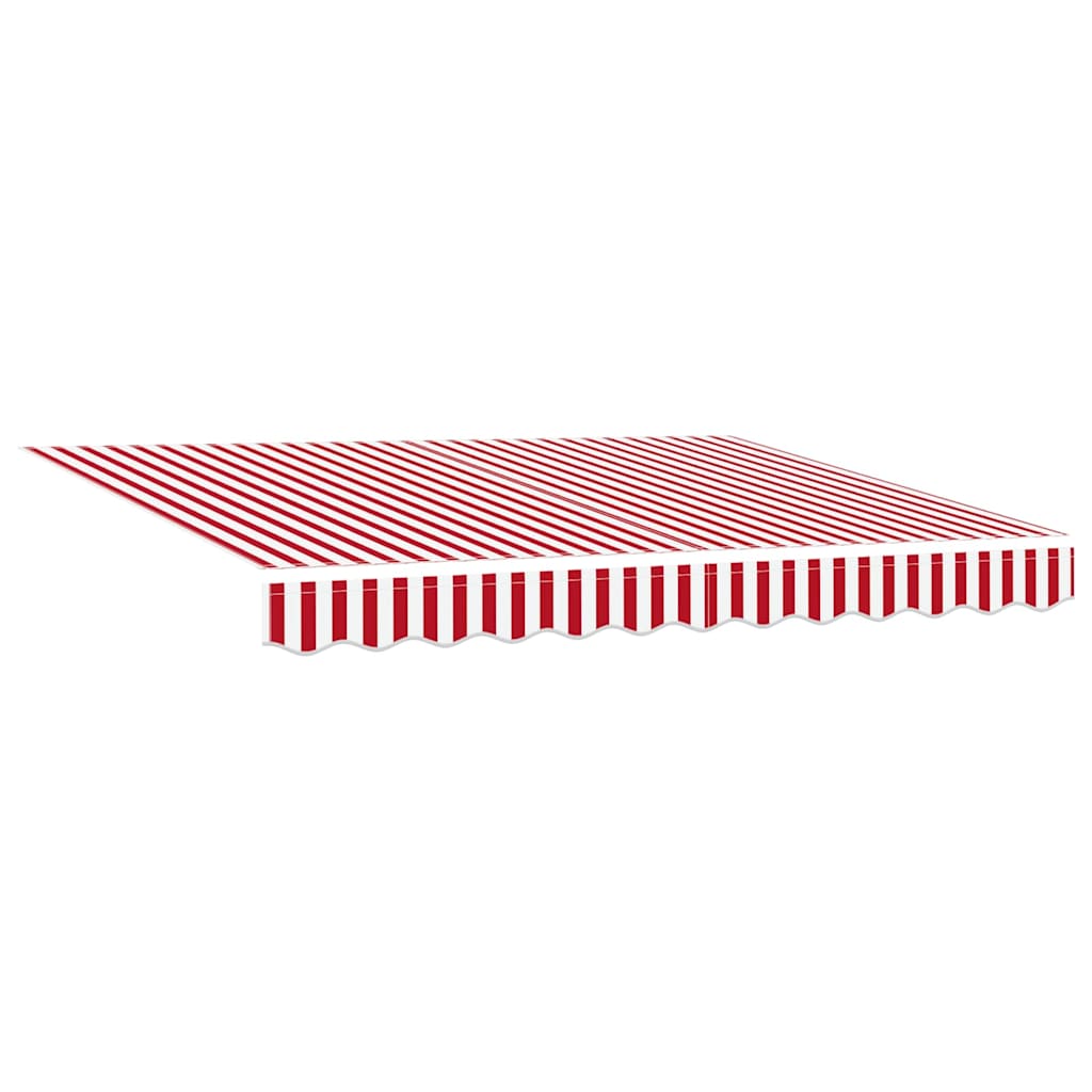 Einziehbare Markise Rot und Weiß 350 x 250 cm