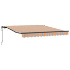 Einziehbare Markise Mehrfarbig 350 x 250 cm Stoff und Aluminium
