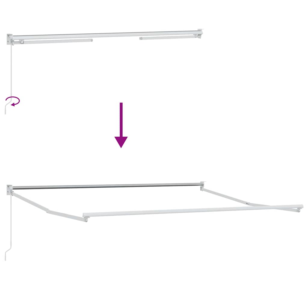 Einziehbare Markise Mehrfarbig 350 x 250 cm