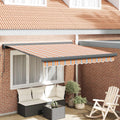Einziehbare Markise Mehrfarbig 350 x 250 cm Stoff und Metall
