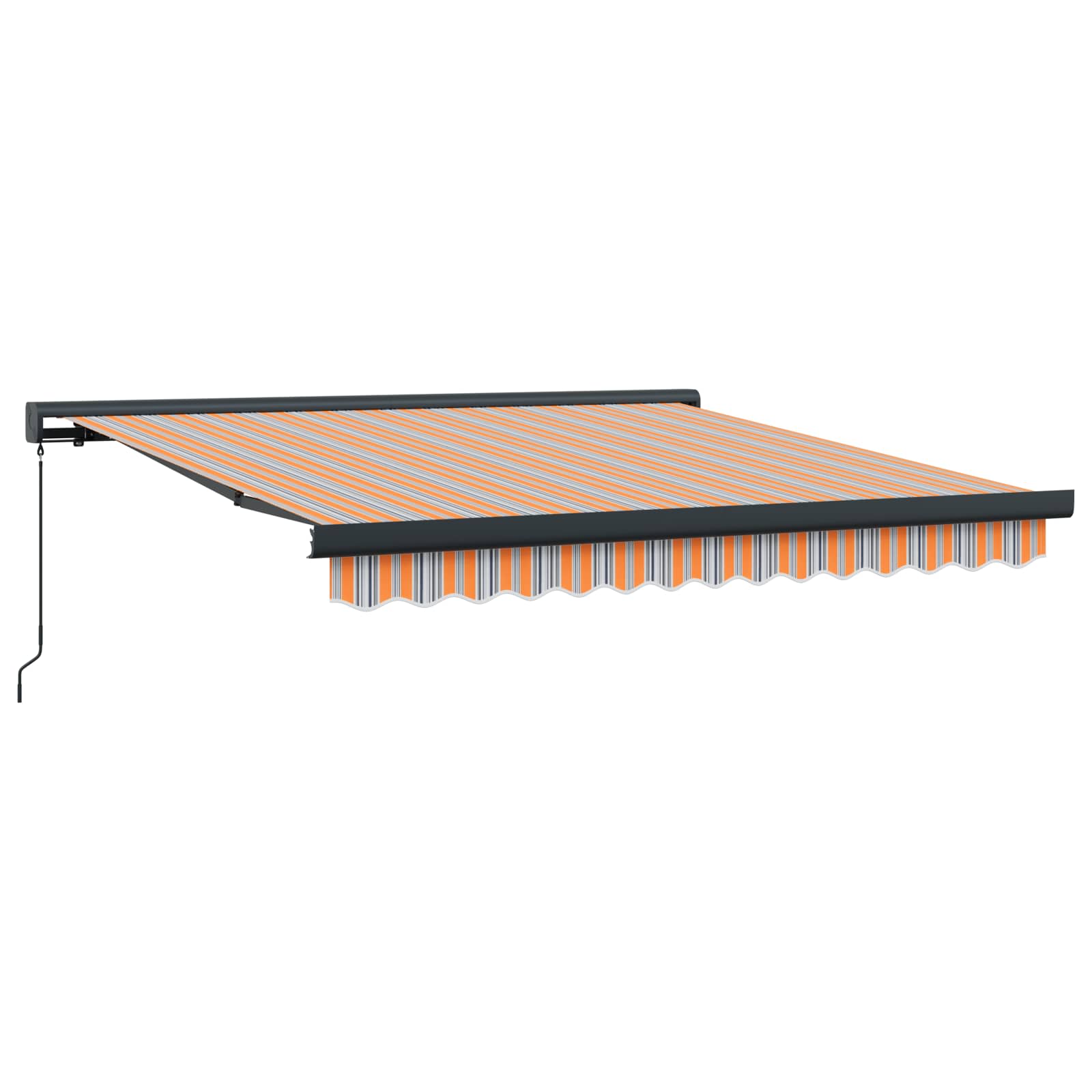 Einziehbare Markise Mehrfarbig 350 x 250 cm Stoff und Metall