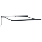 Einziehbare Markise Mehrfarbig 350 x 250 cm Stoff und Metall