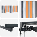 Markisenrahmen Blau und Orange 350 x 250 cm