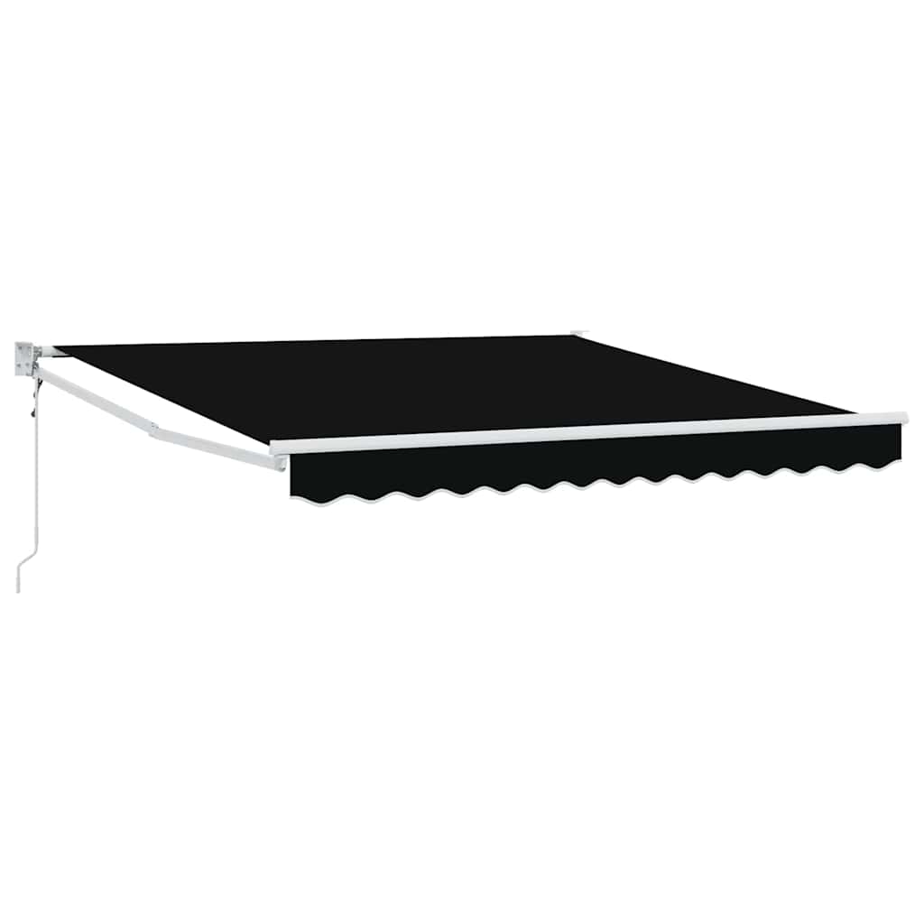 Einziehbare Markise Schwarz 350 x 250 cm Stoff