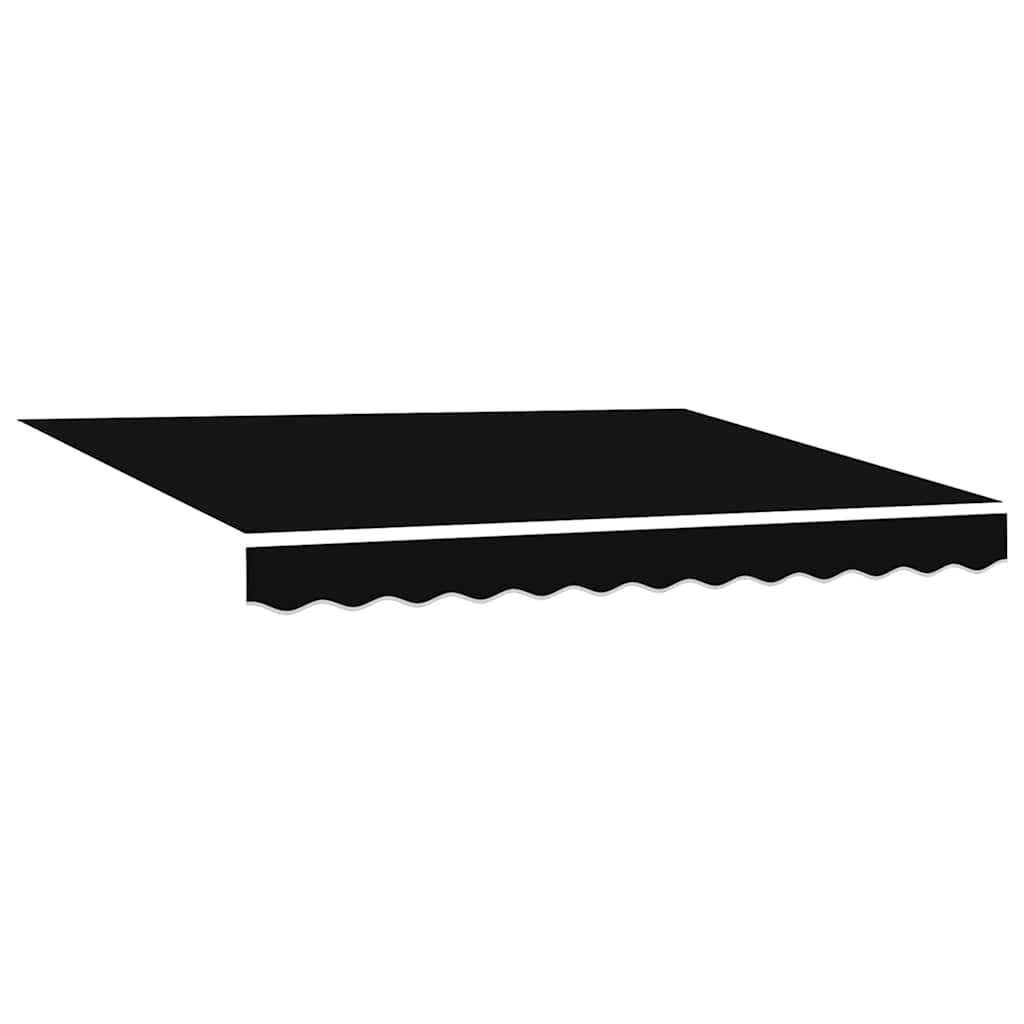 Einziehbare Markise Schwarz 350 x 250 cm Stoff