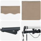 Markisenstoff Beige 350 x 250 cm Polyester