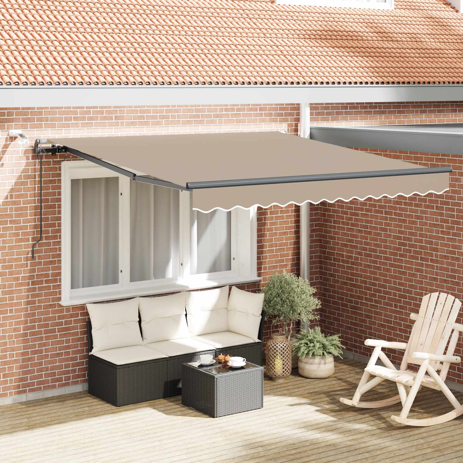 Markisenstoff Beige 350 x 250 cm Polyester
