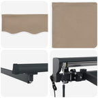 Markisenrahmen Beige 350 x 250 cm Polyester mit PU-Beschichtung