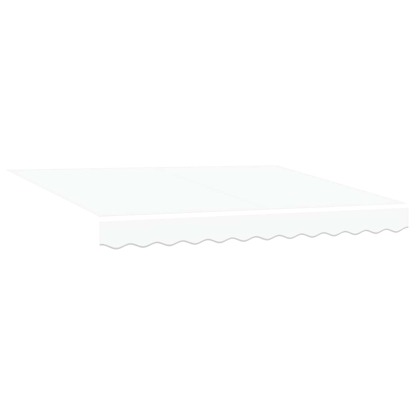 Einziehbare Markise Weiß 350 x 250 cm Stoff und Aluminium
