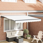 Markisenrahmen Weiß 350 x 250 cm Polyester mit PU-Beschichtung