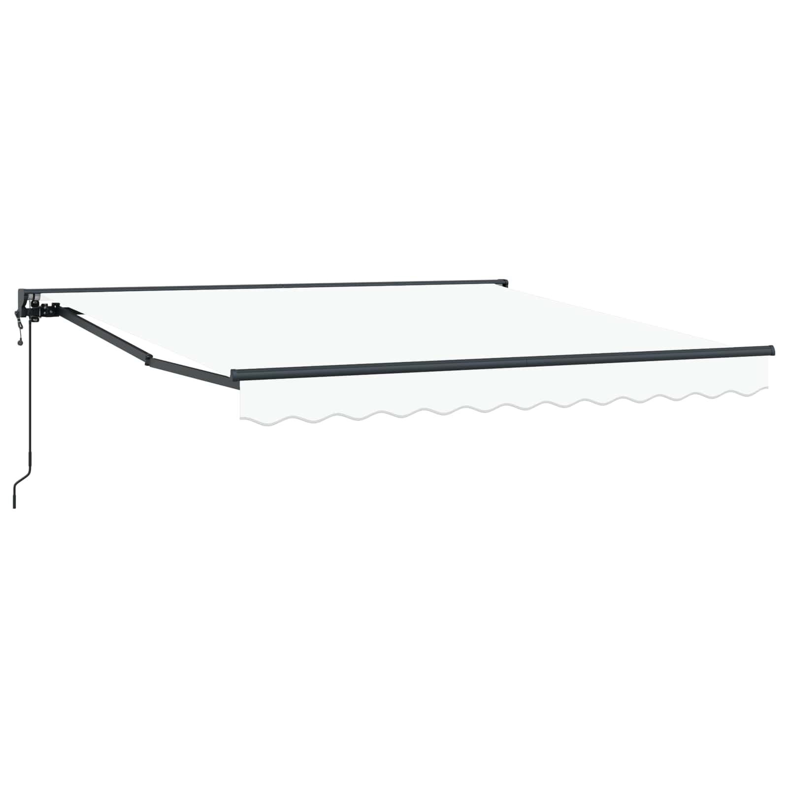 Markisenrahmen Weiß 350 x 250 cm Polyester mit PU-Beschichtung