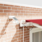 Einziehbare Markise Rot 350 x 250 cm Polyester und Metall