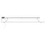 Einziehbare Markise Grün und Weiß 350 x 250 cm Stoff und Stahl