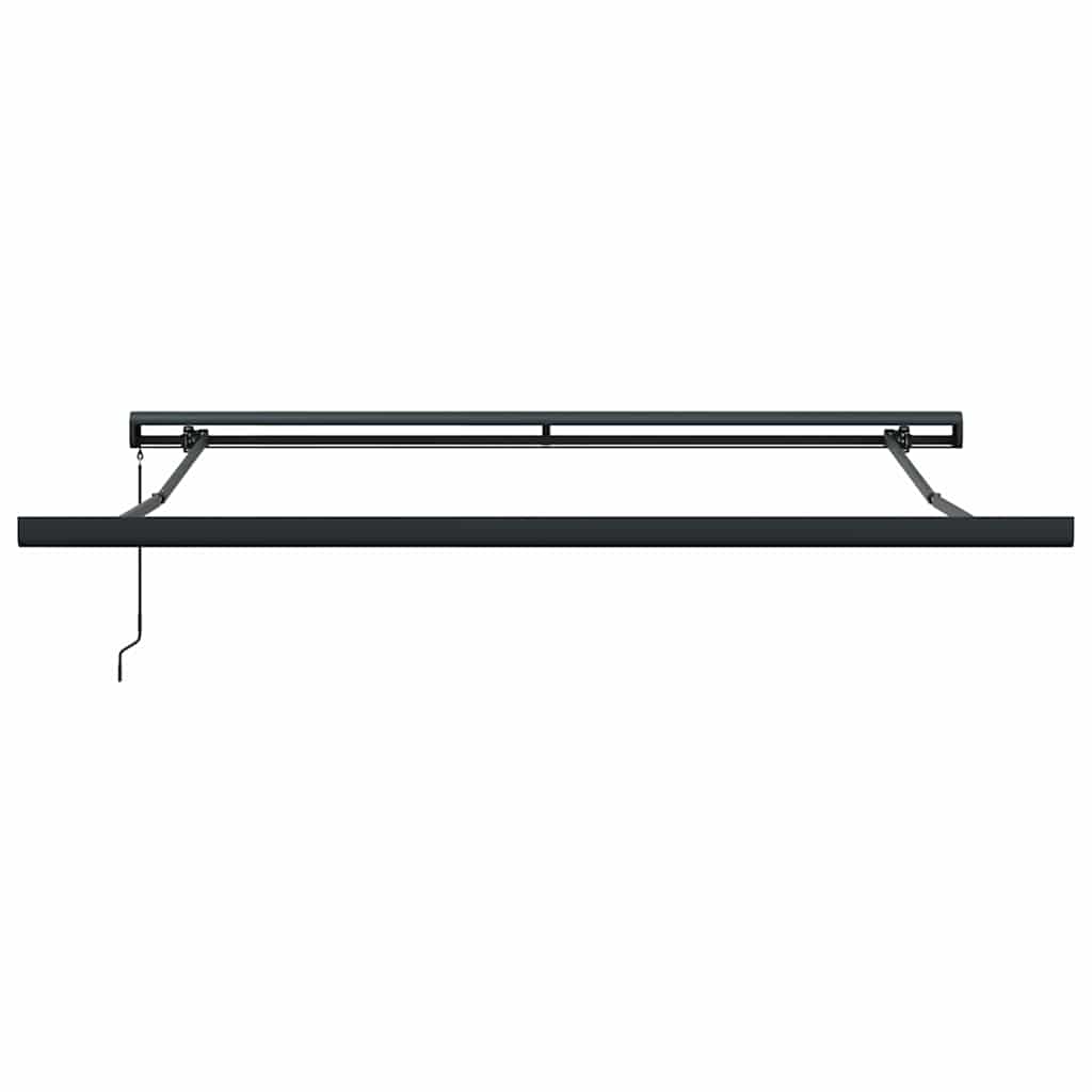 Einziehbare Markise Grün und Weiß 350 x 250 cm Stoff und Metall