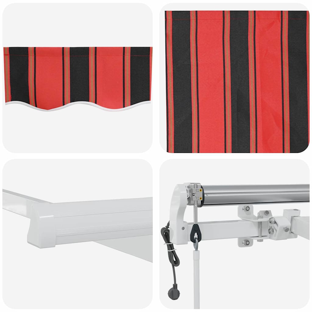 Elektrische ausziehbare Markise Orange und Braun 400 x 300 cm