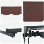 Markisenrahmen Braun 400 x 300 cm Polyester mit PU-Beschichtung