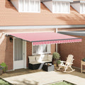 Markisenstoff Rot und Weiß 400 x 300 cm Polyester