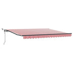 Markisenstoff Rot und Weiß 400 x 300 cm Polyester