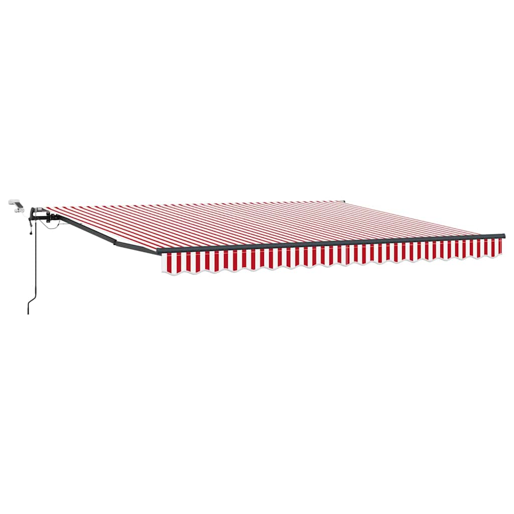 Markisenstoff Rot und Weiß 400 x 300 cm Polyester