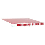 Markisenstoff Rot und Weiß 400 x 300 cm Polyester